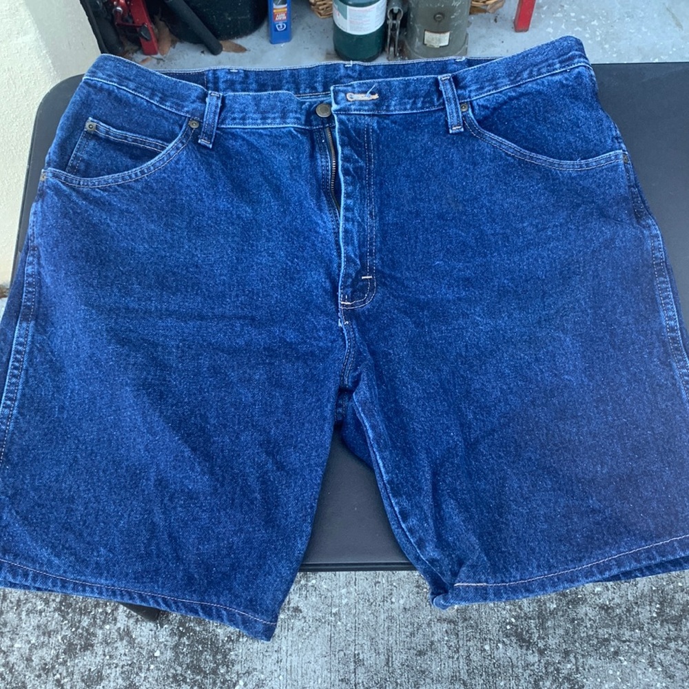 Wrangler Men's Dark Blue Denim Jean Shorts